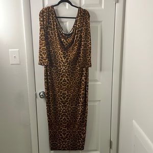 Leopard midi dress